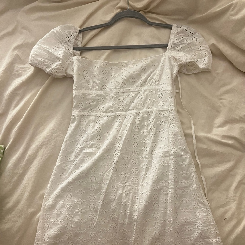 Princess Polly White Smocked Mini Dress